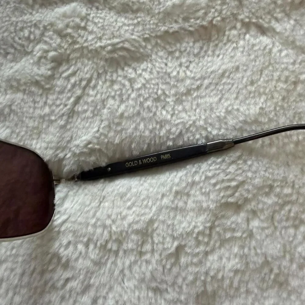 Gold & Wood Men's Brown and Black Sunglasses